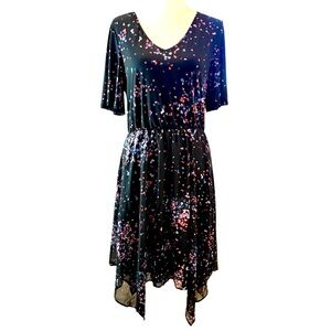 Elle dark floral dress